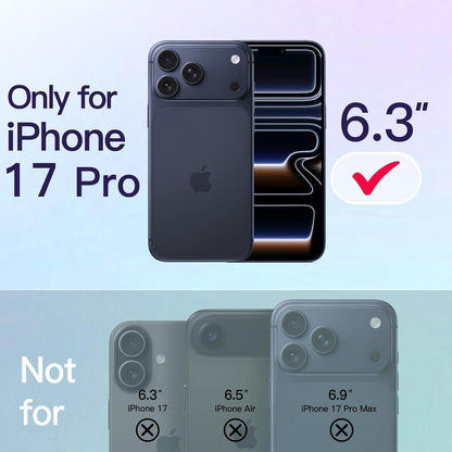 iPhone 17 Pro Hülle mit Kameraschutz, klar, schwarz