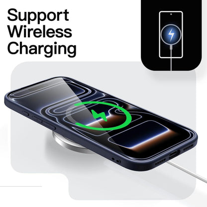 iPhone 17 Pro Hülle, ultradünn, matt, dunkelblau