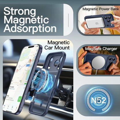 Magnetische Hülle für iPhone 17 Pro 6,3 Zoll, Dunkelblau