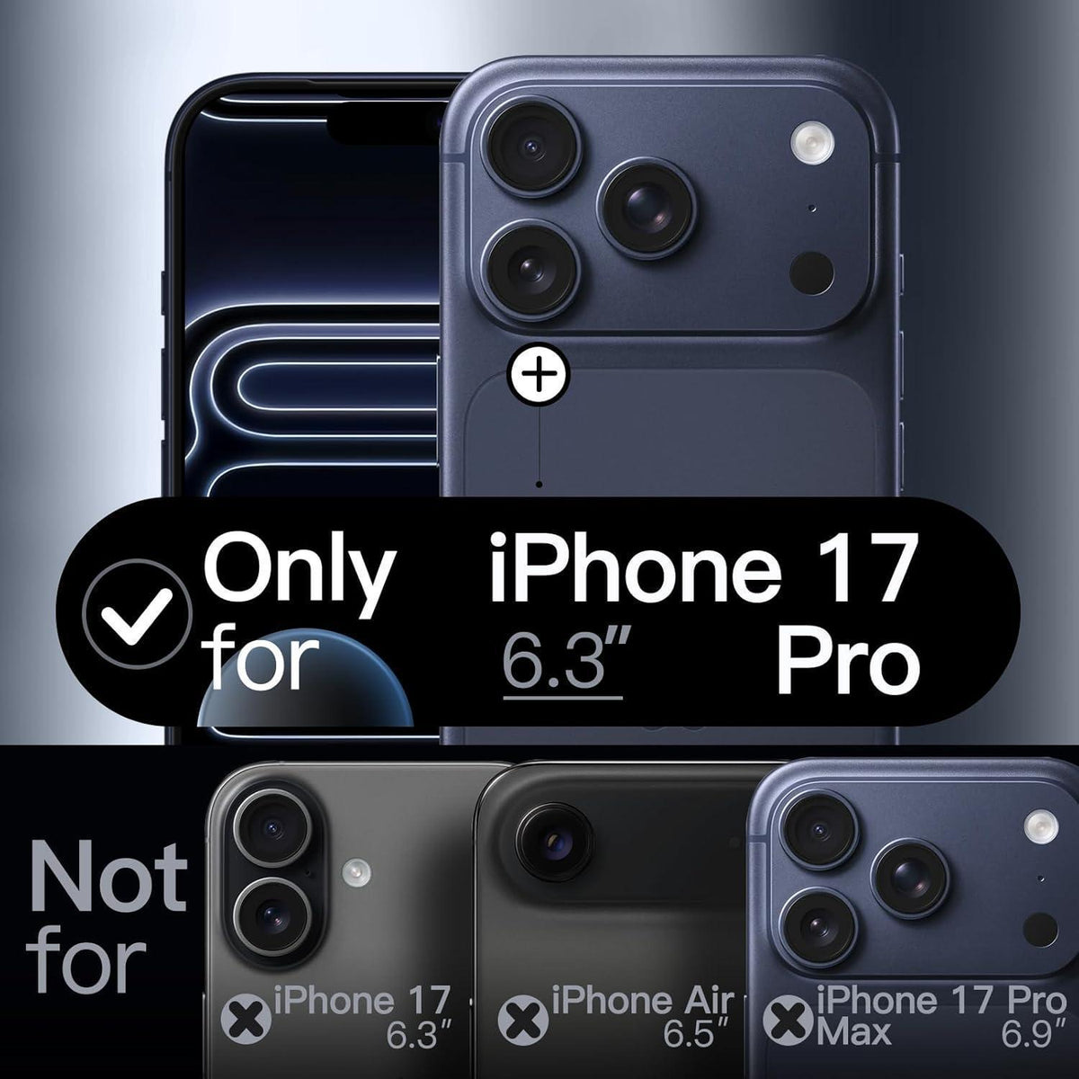 iPhone 17 Pro Hülle MagSafe, Vollkameraschutz, Matt Schwarz