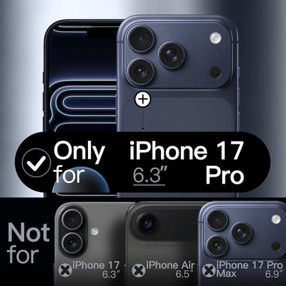 iPhone 17 Pro Hülle MagSafe, Vollkameraschutz, Matt Schwarz