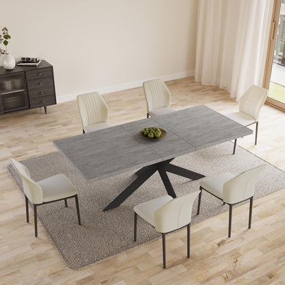 Ausziehbarer Esstisch mit 6 Stühlen – Modernes Esszimmer Set