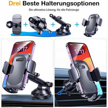 Handyhalter Auto 360° Drehbar – Saugnapf, Lüftung, Armaturenbrett