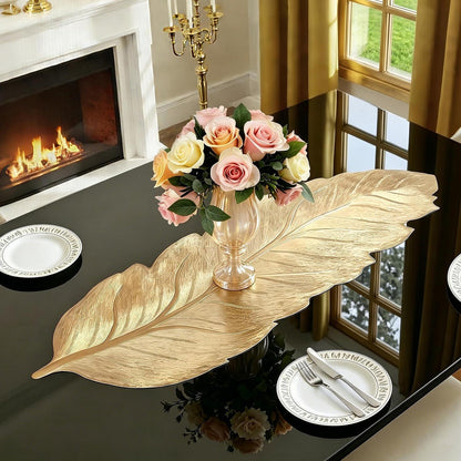 Tischläufer Goldene Blätter 90 cm Vinyl