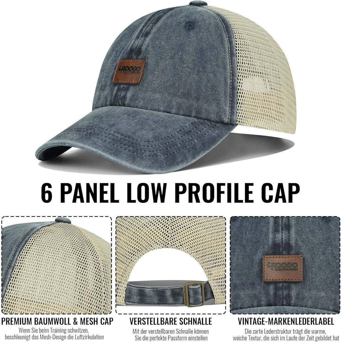 Atmungsaktive Mesh Basecap Herren Damen Outdoor Sport Cap