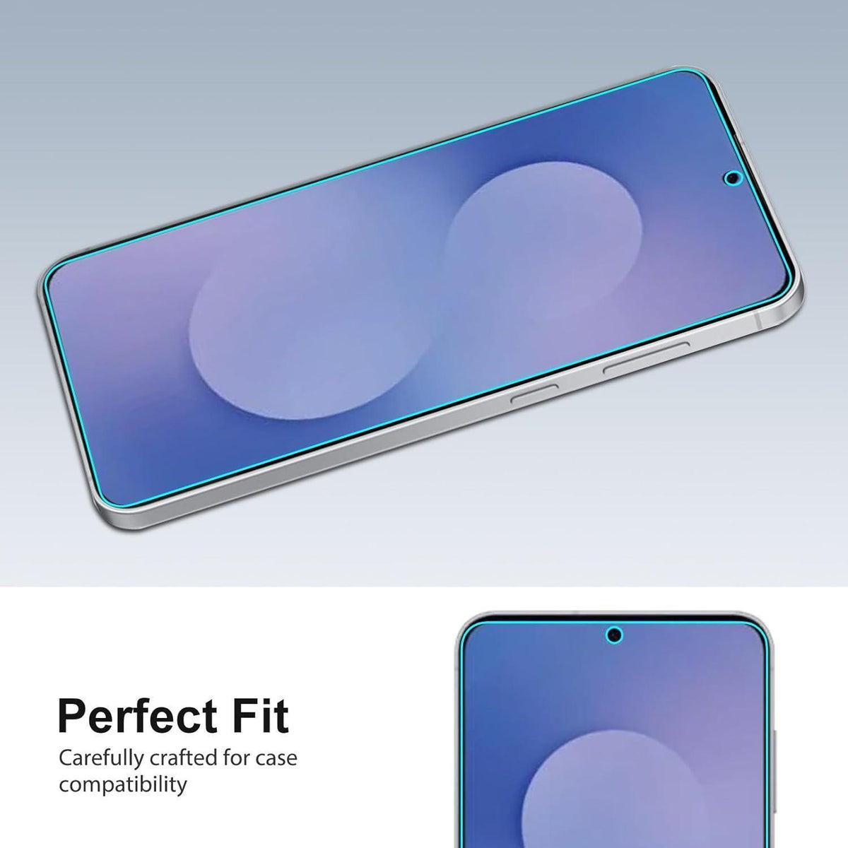 Panzerschutzglas für Samsung S25 FE mit Positionierhilfe