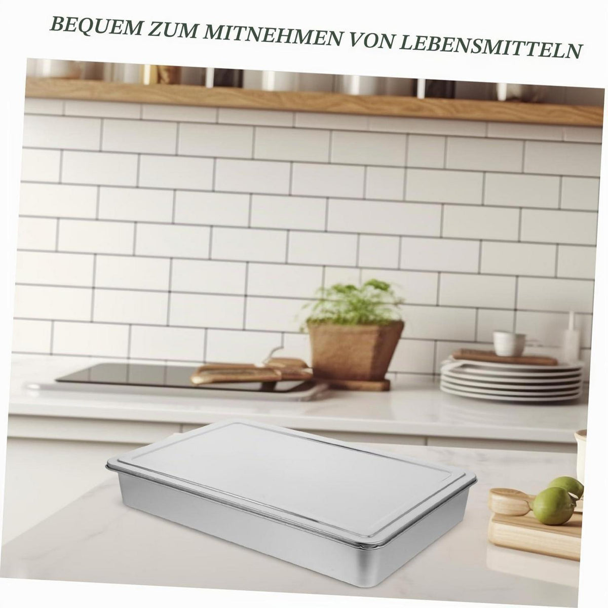 Edelstahl Backform Rechteckig mit Deckel – Für gleichmäßiges Backen