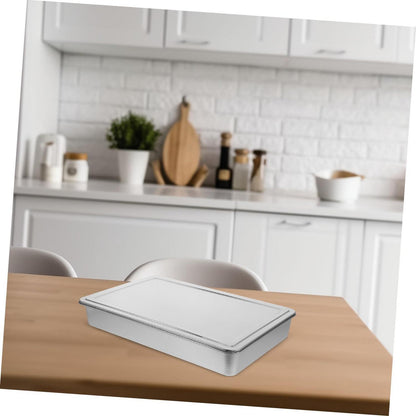 Edelstahl Backform Rechteckig mit Deckel – Für gleichmäßiges Backen