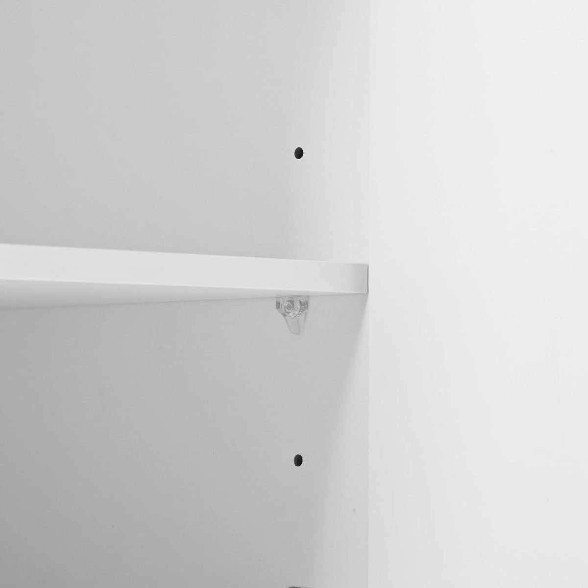Schmale Kommode mit 2 Türen & 2 Schubladen – Weiß