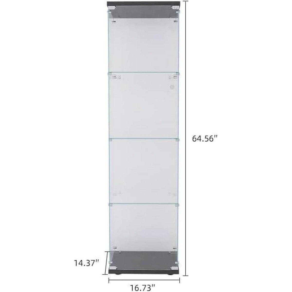 Moderne Glasvitrine mit Schloss – Sammlerstück für Wohnzimmer