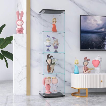 Moderne Glasvitrine mit Schloss – Sammlerstück für Wohnzimmer