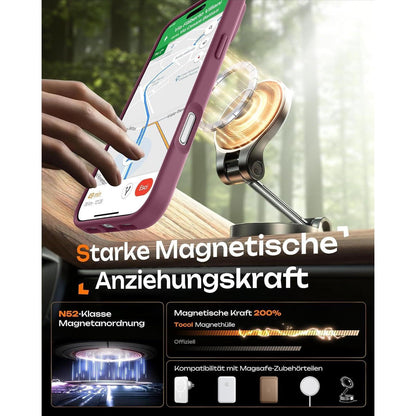 iPhone 17 Pro Max Hülle MagSafe matt transluzent Pflaume