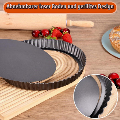 Quicheform Set | 2 Tarteformen mit Hebeboden (22+24cm)