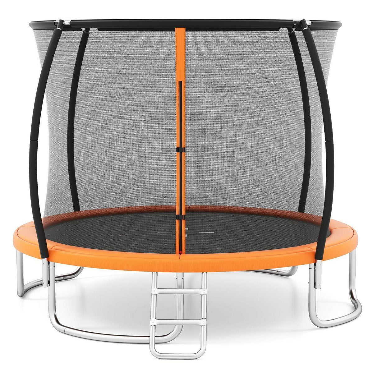 GYMAX Gartentrampolin 305cm mit Sicherheitsnetz & Leiter