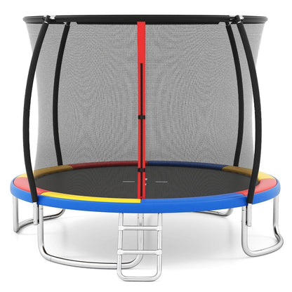 GYMAX Gartentrampolin 305cm mit Sicherheitsnetz & Leiter