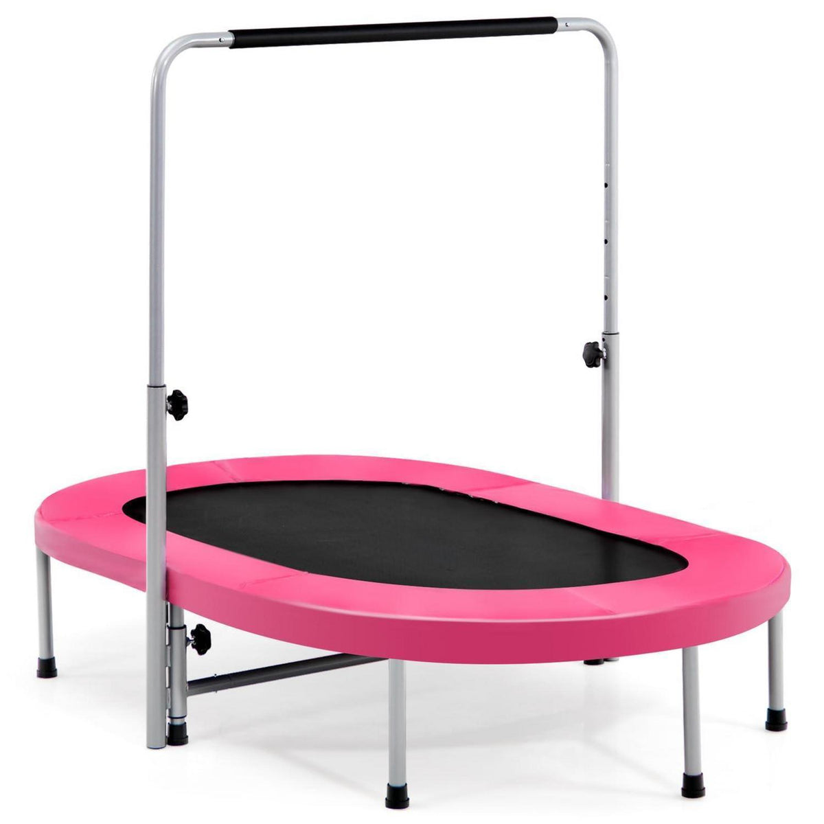 Trampolin 2er Set, Klappbar & Verstellbar – Rosa Fitnessspaß