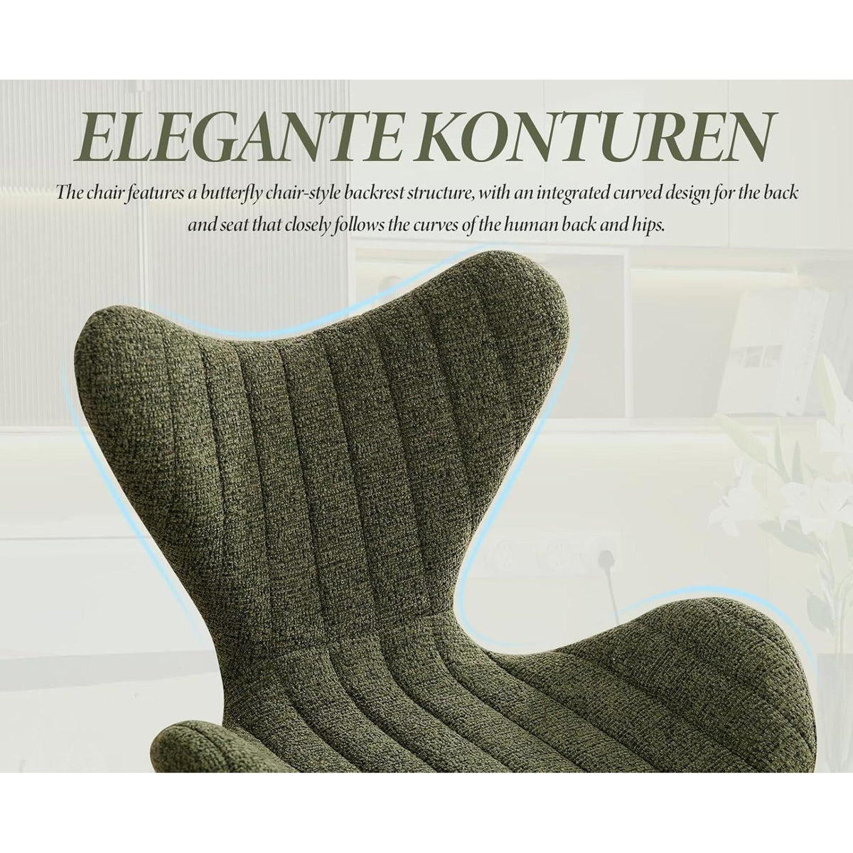 Moderner Barhocker 2er Set, Höhenverstellbar, Grün