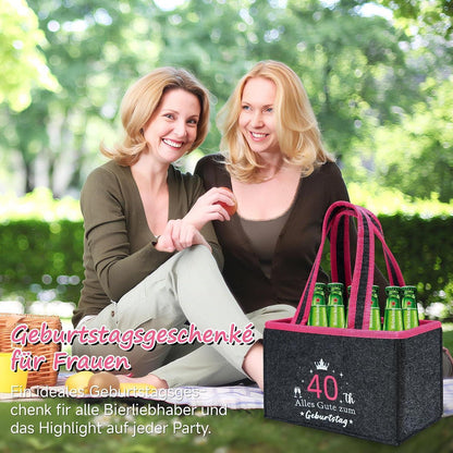 Geschenkset 40. Geburtstag: Socken & Tragetasche für Frauen