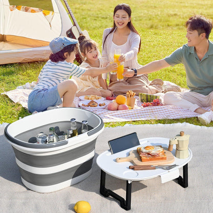 Faltbarer 16L Eimer mit Deckel – 4-in-1 Haushaltshilfe