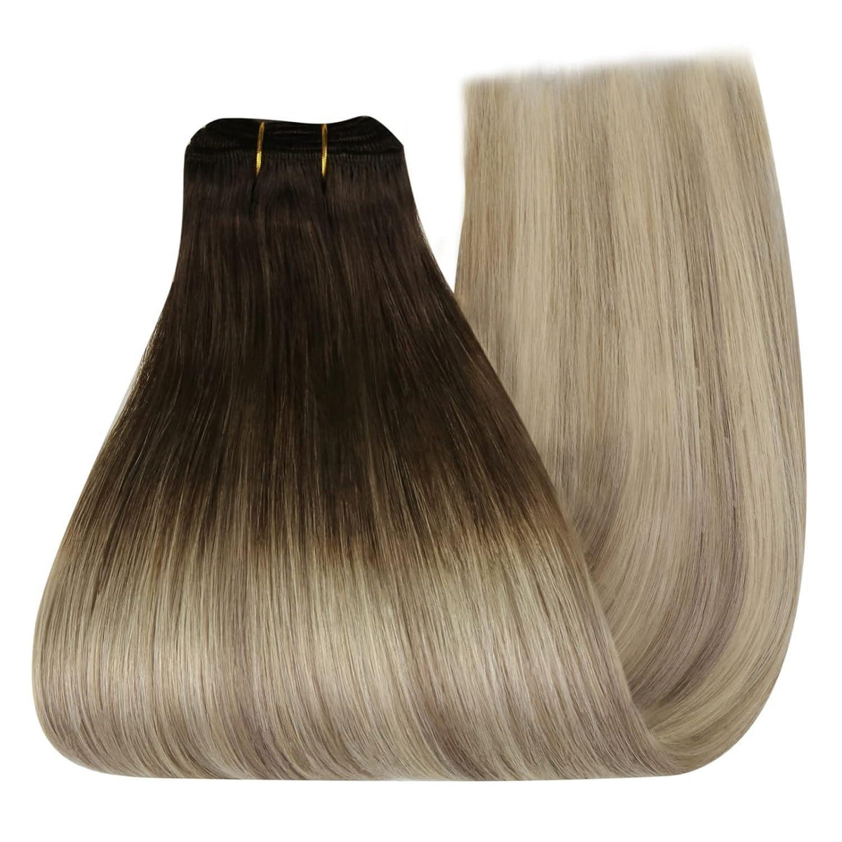 Echthaar Tressen Balayage Blond 40cm - Remy Haarverlängerung