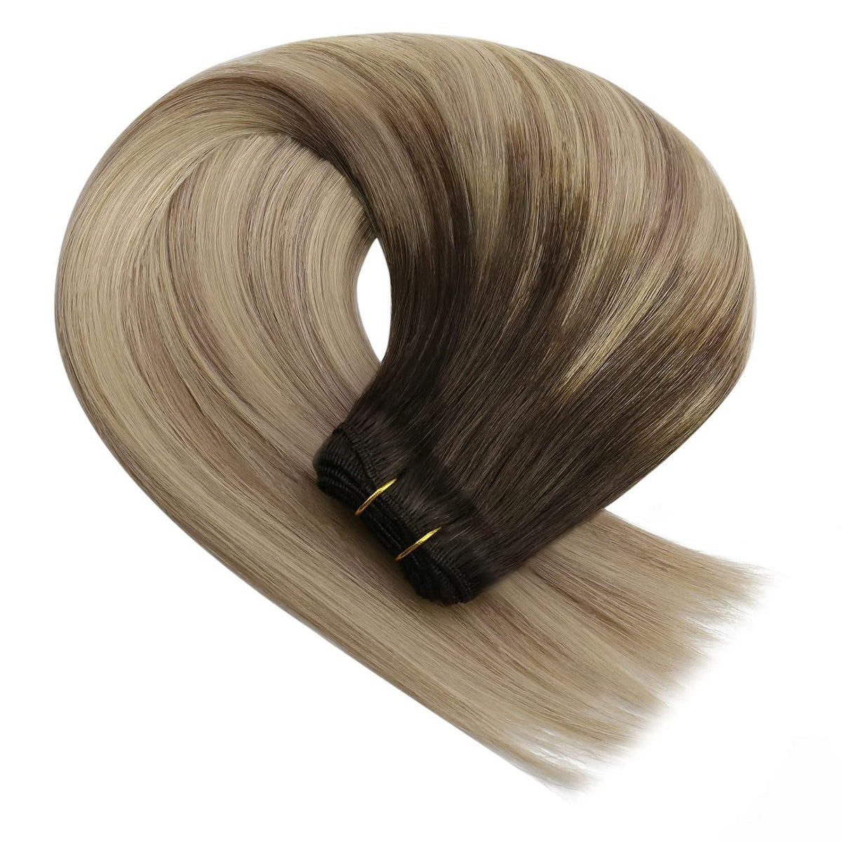 Echthaar Tressen Balayage Blond 40cm - Remy Haarverlängerung