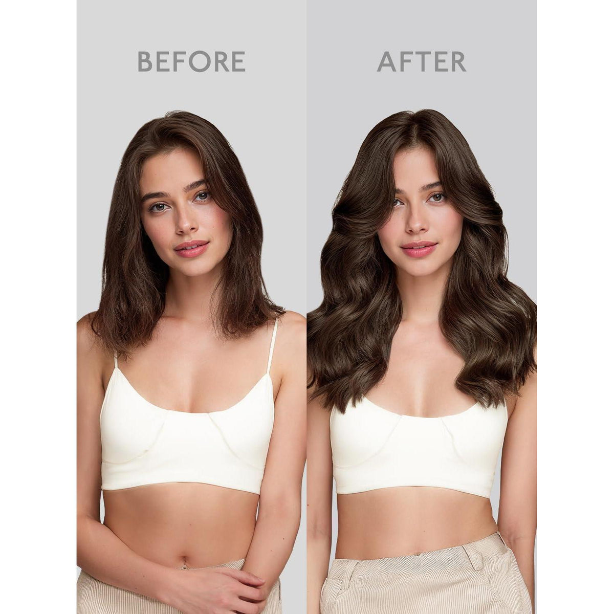 Echthaar Clip-in Extensions – Natürliches Schwarz, 55g, 25cm