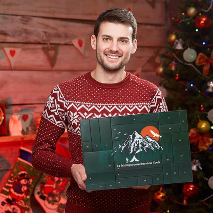 Adventskalender Überlebensset 24 Tage Outdoor Camping Gadgets