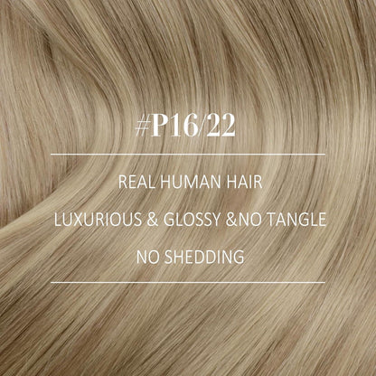 Echthaar Tressen Blond 60 cm – Goldblond Highlights