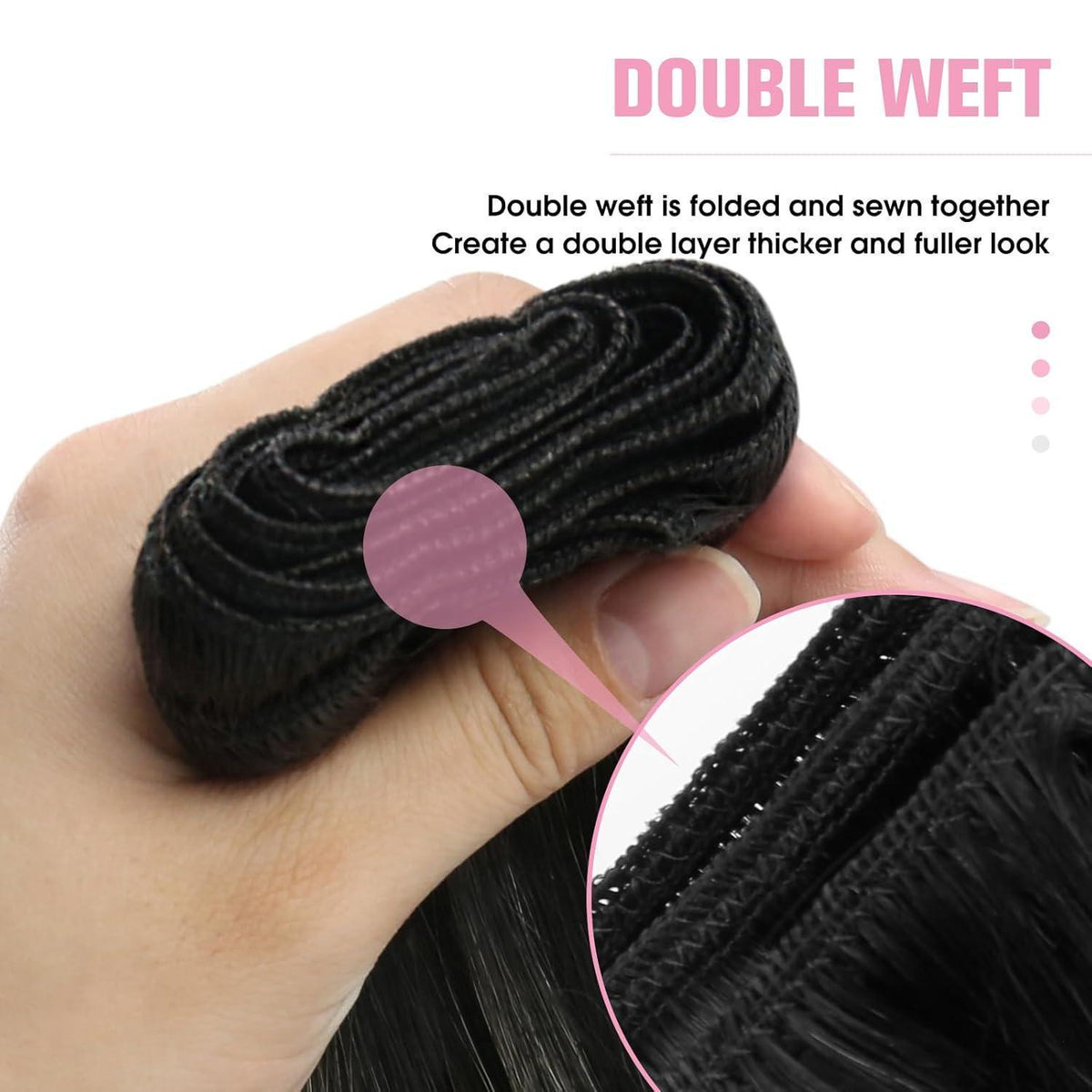 Echthaar Tressen Ombre Schwarz Silber 45cm Remy Weft