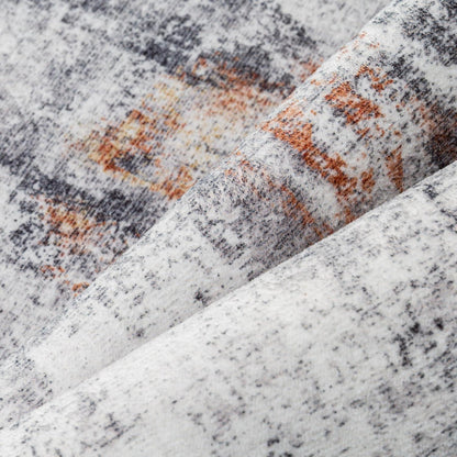 Grauer Wohnteppich Rot 240x300cm – Waschbar & Rutschfest