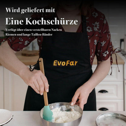 Edelstahl Topfset 14-teilig ohne Beschichtung, abnehmbarer Griff