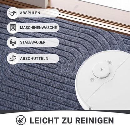 Fußmatte Grau 60x90cm - Rutschfest & Schmutzfang