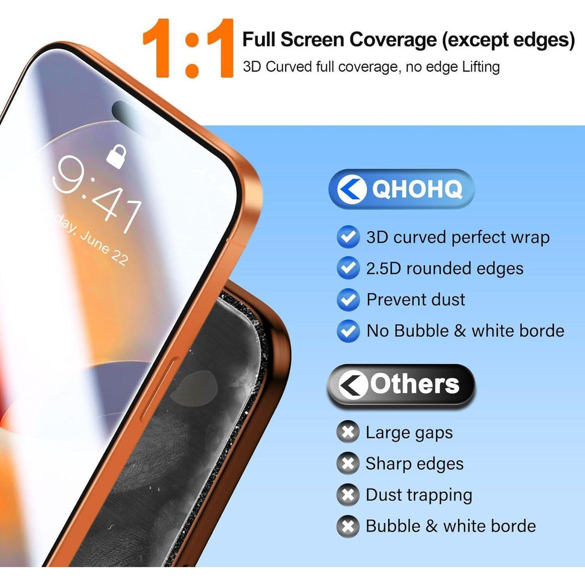 iPhone 17 Pro Max Panzerglas mit Kameraschutz, 3 Stück