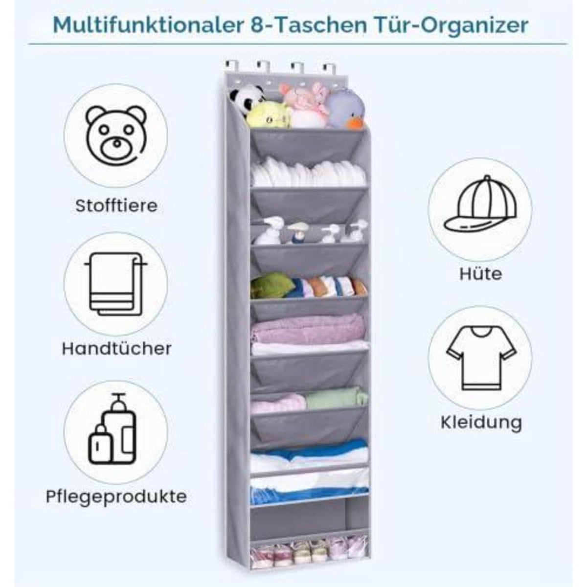 Hängendes Schuhregal Tür Organizer – 8 Regale für 20 Paar Schuhe