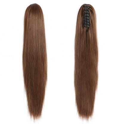 Synthetischer Pferdeschwanz Clip-in, Mittelbraun, 40cm