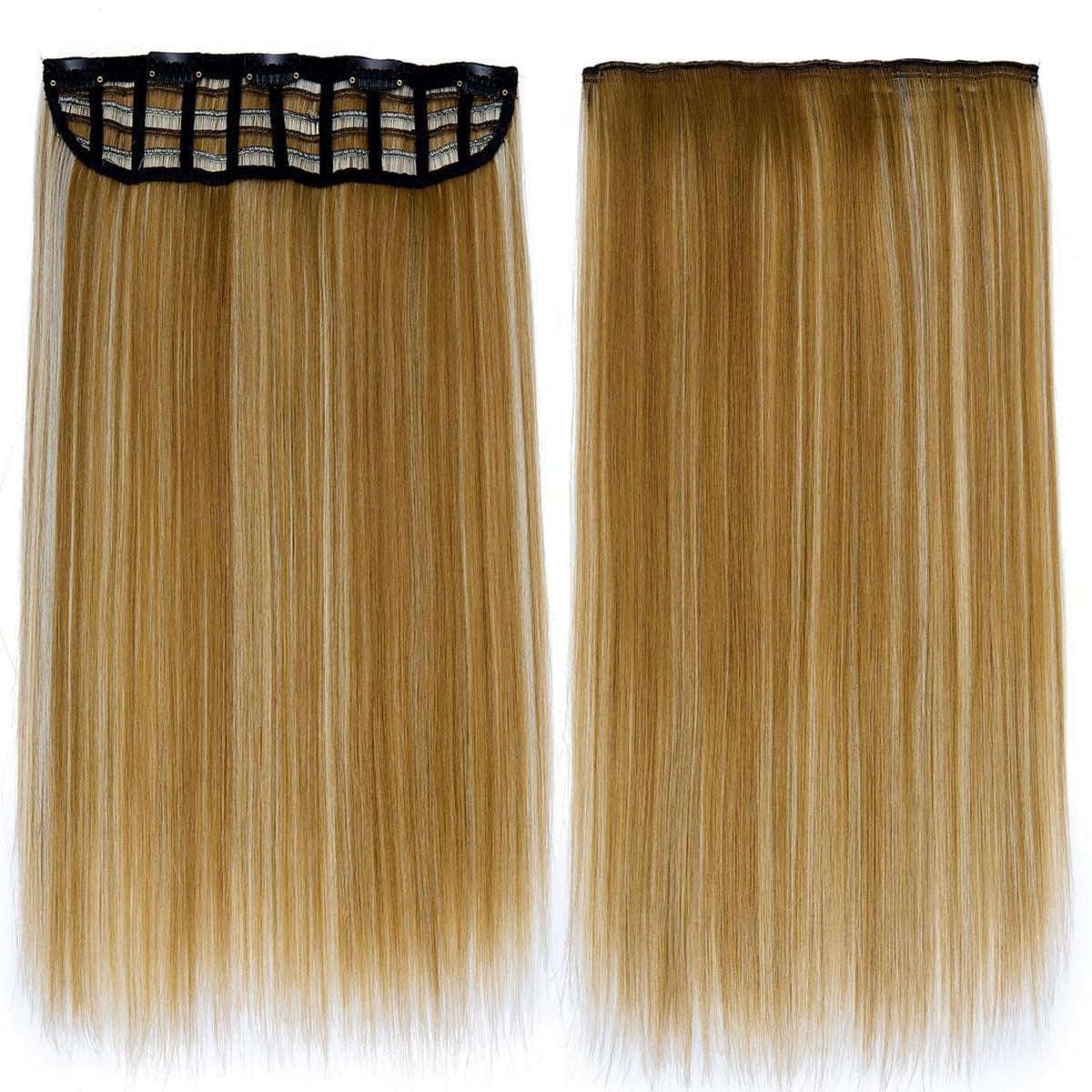 Haarverlängerung Clip-in Gerade Synthetik 40cm Dunkelblond/Blond