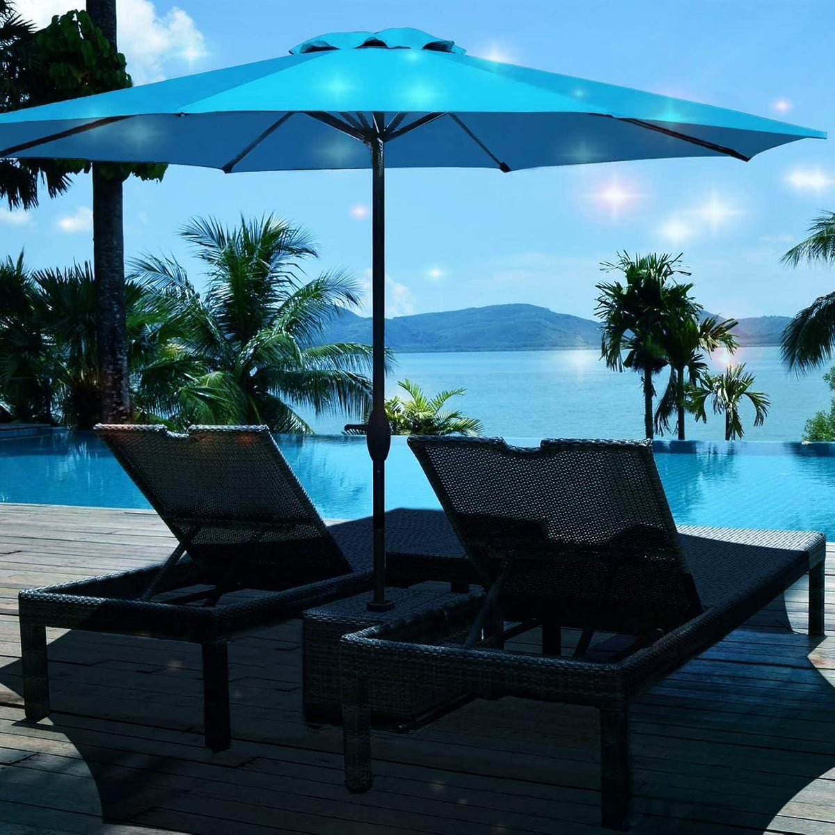 Sonnenschirm Ersatzbezug 400cm Weiß 8 Streben UV-Schutz 80