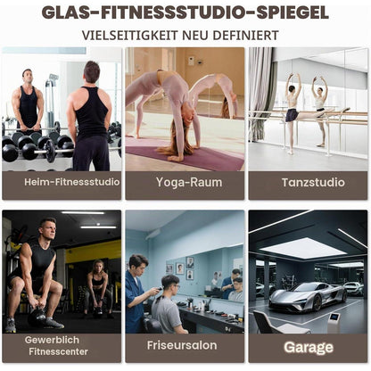 4x Ganzkörperspiegel 140x41cm – Fitness, Yoga & Wanddeko