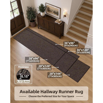 Schmutzfangmatte Braun 91x305cm - Fußmatte Innen für Küche & Flur