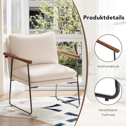 Extragroßer Ohrensessel Bouclé Beige – Komfortabler Loungesessel