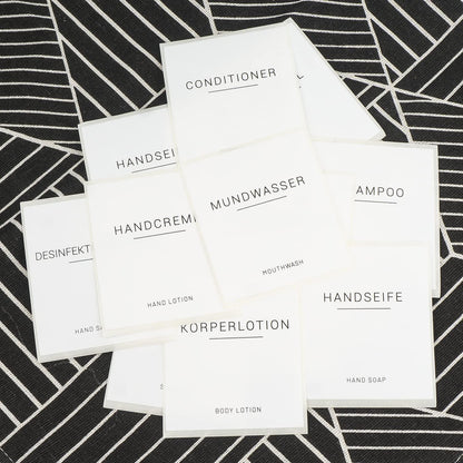 Wasserdichte Flaschenetiketten Set für Küche & Bad