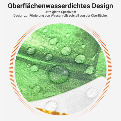 Goldrandiger Duschvorhang Bambusblätter 200x200 cm