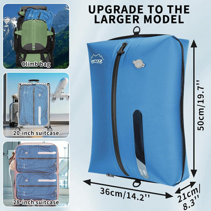 Wiederverwendbare Vakuumbeutel Kleidung – Set mit Pumpe & Reise-Organizer