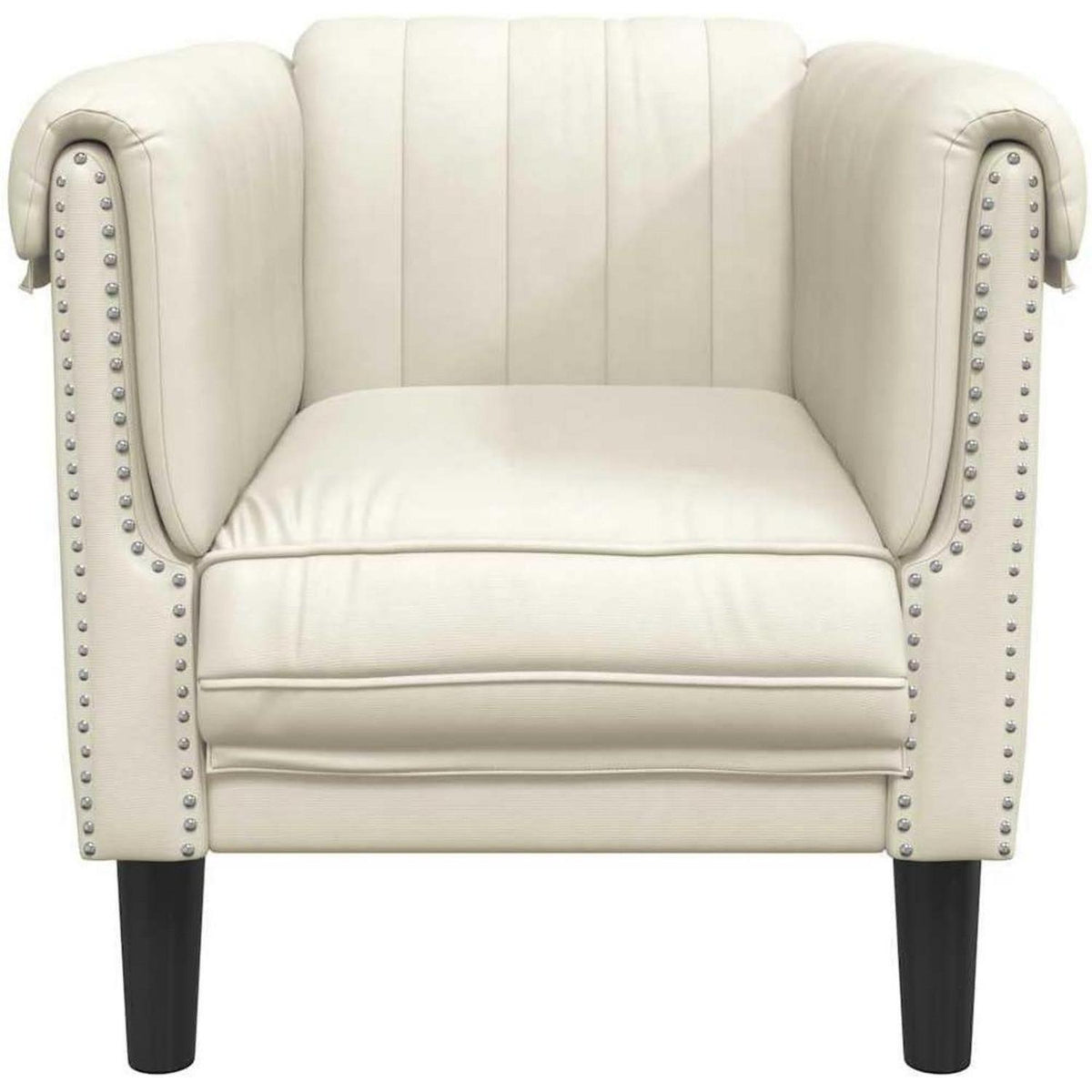 Creme Samt Sessel – Moderner Bodencouch für Wohnzimmer & Schlafzimmer