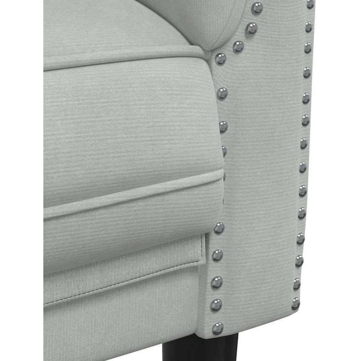 2-Sitzer Sofa Hellgrau Samt – Bequemer Sessel für Wohnzimmer