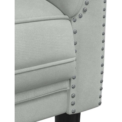 2-Sitzer Sofa Hellgrau Samt – Bequemer Sessel für Wohnzimmer