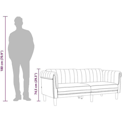Weinrotes 3-Sitzer Sofa aus Samt – Wohnzimmer & Schlafzimmer