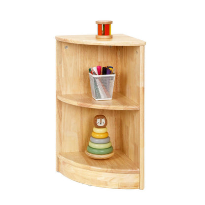 Kinderregal Holz Eckregal Spielzeugschrank 2 Ebenen 30x30x60cm