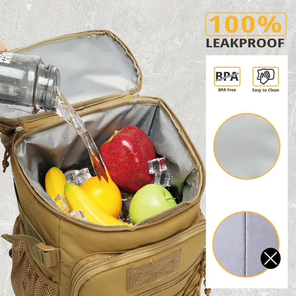 Taktischer Kühlrucksack 25L – Auslaufsicher & Robust für Outdoor