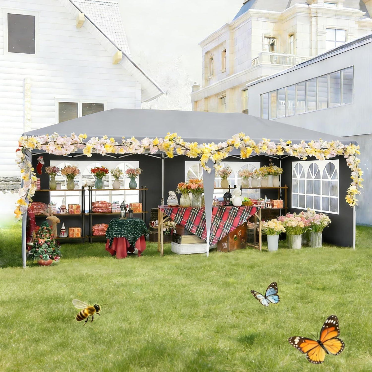 Faltpavillon 3x6m – Partyzelt mit Seitenwänden & Zubehör
